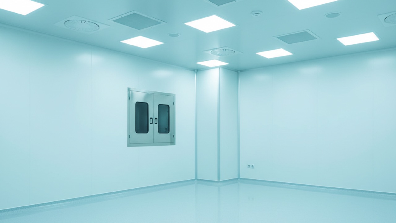 Cuarto limpio farmacéutico ISO 7 con techo HEPA